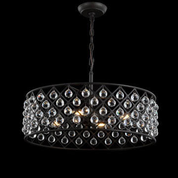 Gabrielle Crystal/Metal LED Pendant - JONATHAN Y